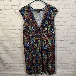 Colorful Floral Midi Dress